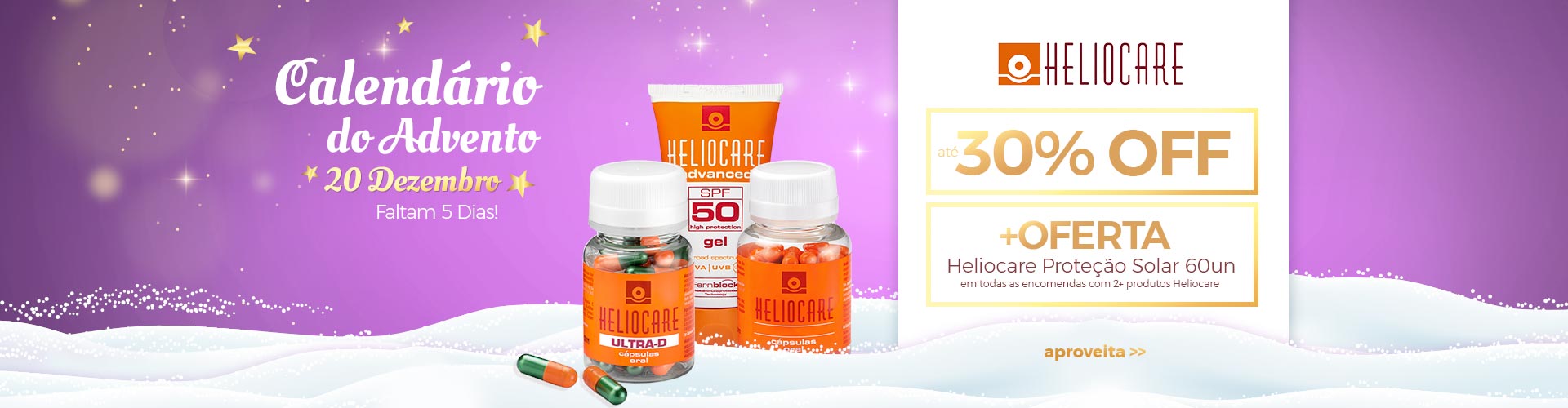 20 de Dezembro - Heliocare até 30% Desconto + Oferta 20 de Dezembro - Heliocare até 30% Desconto + Oferta