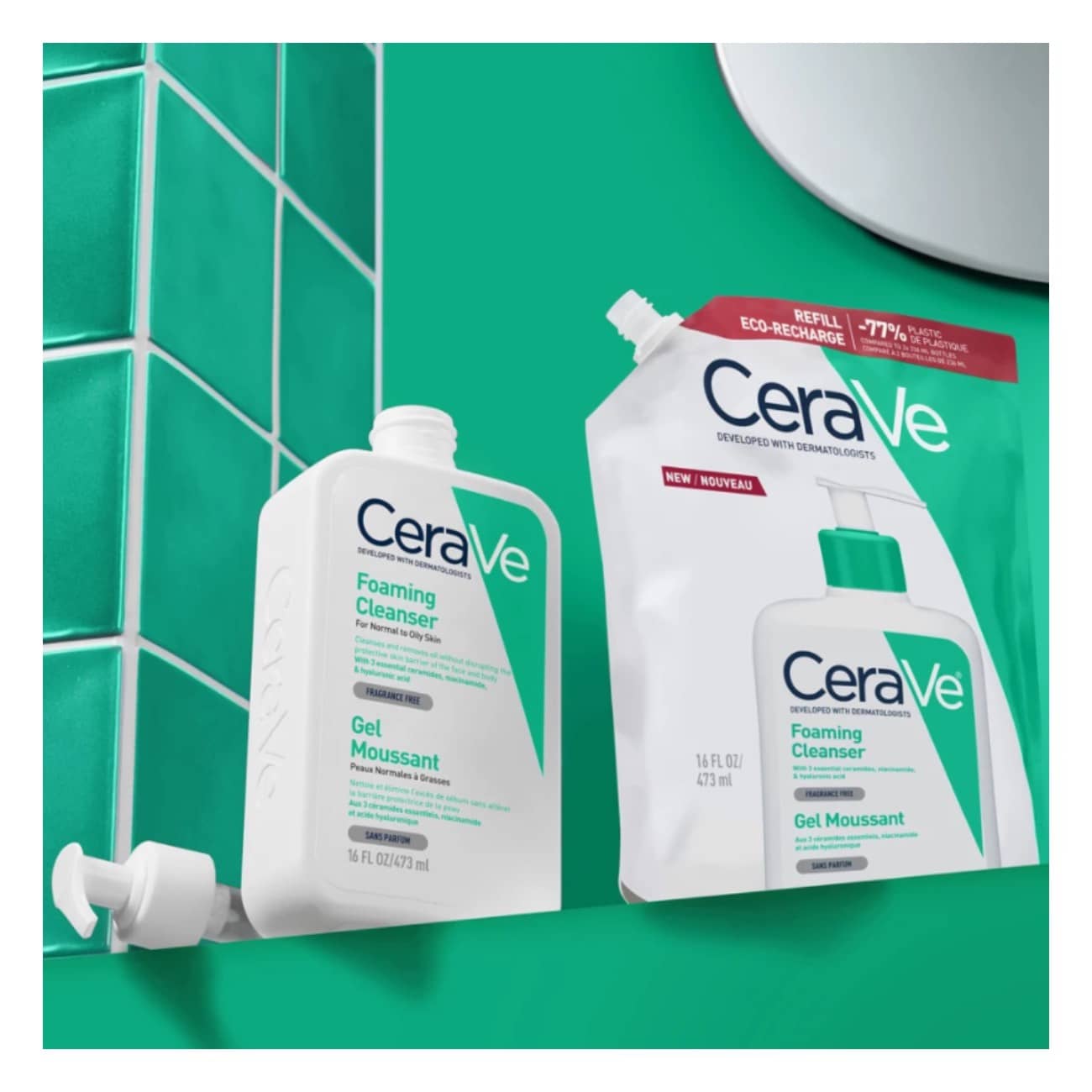 Cerave Foaming Cleanser Gel Espuma de Limpeza Purificante Refill 473ml