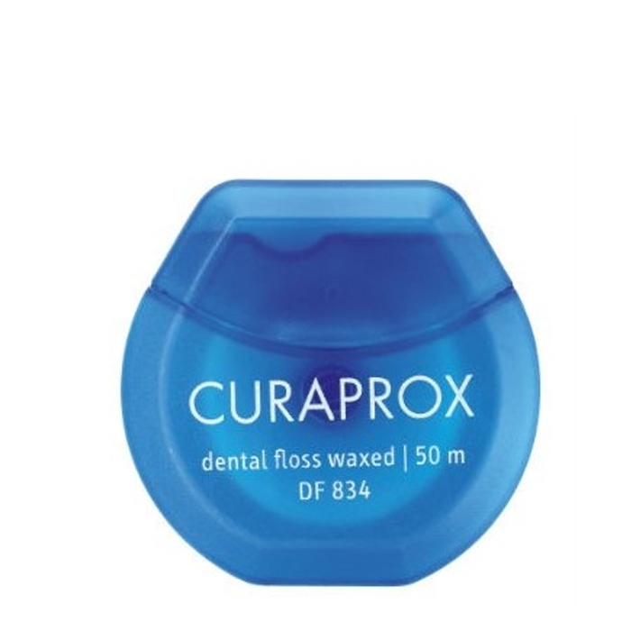 Curaprox DF 834 Fio Dental Encerado com Sabor a Menta 50m