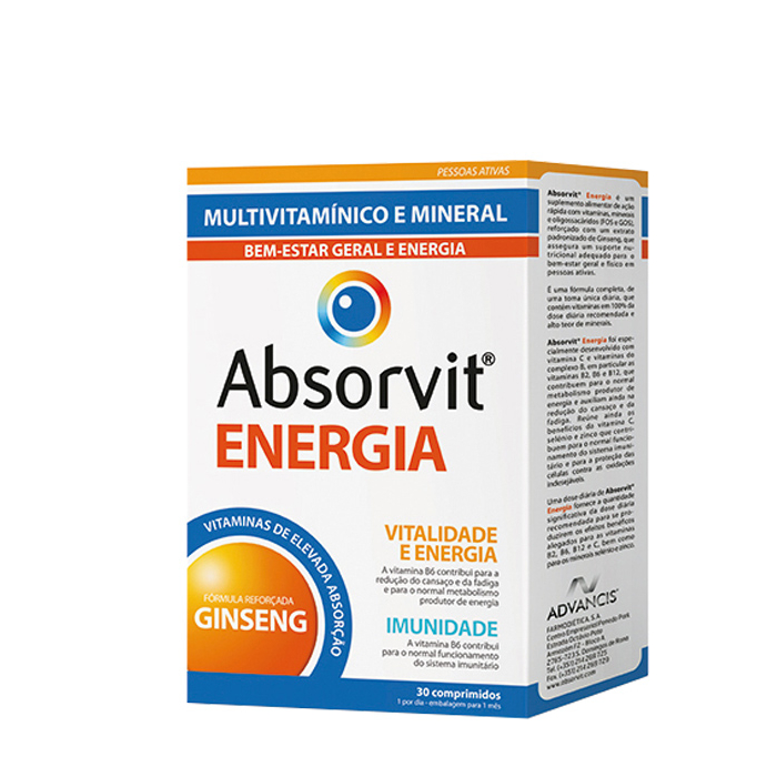 Comprar Absorvit Energia Suplemento Comprimidos 30un.