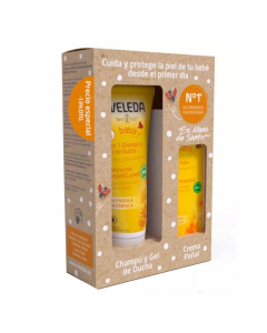 Weleda Baby Kit Limpeza Gel Duche + Creme Muda Fraldas