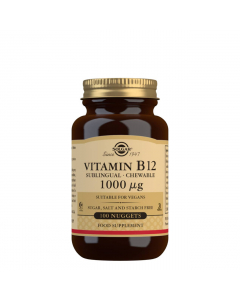 Solgar Vitamina B12 1000µg Suplemento Comprimidos Mastigáveis 100unid.