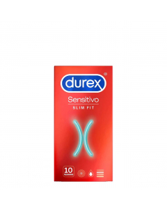 Durex Sensitivo Suave Slim Fit Preservativos 10un.