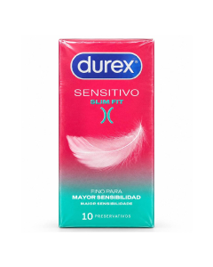 Durex Sensitivo Suave Slim Fit Preservativos 10un.