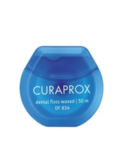Curaprox DF 834 Fio Dental Encerado com Sabor a Menta 50m