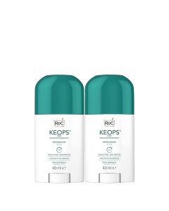 Roc Keops Desodorante Stick Transpiração Suave 2x40ml