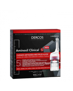 Dercos Aminexil Clinical 5 Ampolas Tratamento Antiqueda Homem-12un.