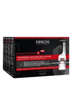 Dercos Aminexil Clinical 5 Ampolas Tratamento Antiqueda Homem-42un.