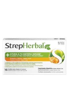 Strepherbal Pastilhas Sabor a Mel 16un.