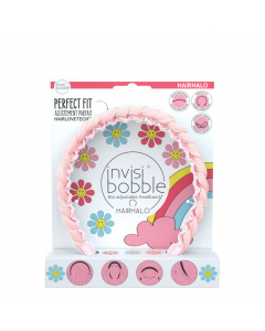 Invisibobble HairHalo Bandolete 1un.-HairHalo Retro Dreaming' Eat, Pink and Be Merry