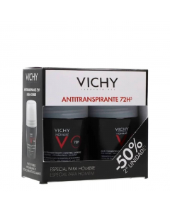 Vichy Homme Desodorizante Controlo Extremo 72h Pack 2x50ml