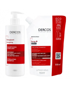 Dercos Energy+ Shampoo Estimulante Antiqueda + Recarga Pack Promocional