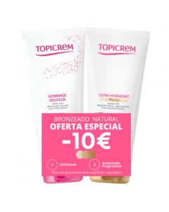 Topicrem Ultra-Hydratant Pack Esfoliante + Bronzeado Progressivo