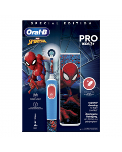 Oral-B Vitality Pro Kids 3+ Escova Elétrica Spiderman Travel Edition