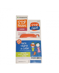 Stop Piolhos Pack Trata & Cuida Loção Oferta Shampoo + Pente