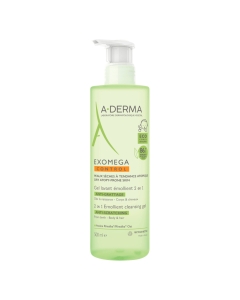 A-Derma Exomega Control Gel Limpeza Corpo e Cabelo ECO Pele Atópica 500ml