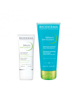 Bioderma Sebium Mat Control Pack Oferta Gel Moussant