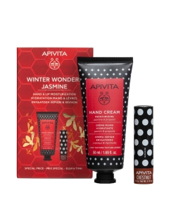 Apivita Coffret Winter Wonders Jasmim Creme Mãos + Stick Labial
