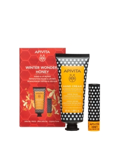 Apivita Coffret Winter Wonders Honey Creme Mãos + Stick Labial