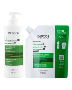 Dercos Pack Shampoo Anticaspa Seca 390ml + 500ml