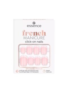 Essence French Manicure Unhas Click-On 01 Classic French