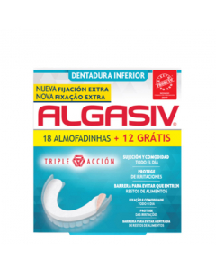 Algasiv Almofadinhas Adesivas Dentadura Inferior Kit Promocional