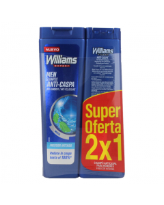 Williams Duo Shampoo Anticaspa Frescura Intensa 2x250ml