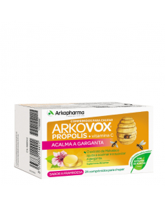 Arkovox Pastilhas Própolis e Vitamina C Framboesa 24un.