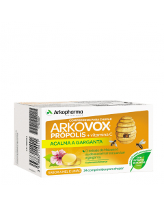 Arkovox Pastilhas Própolis e Vitamina C Sabor Mel/Limão 24un.