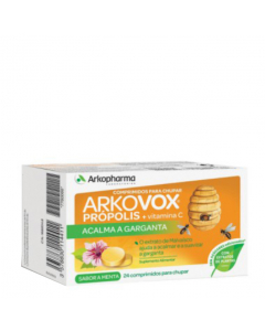 Arkovox Pastilhas Própolis e Vitamina C Sabor Menta 24un.
