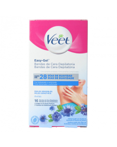 Veet Bandas de Cera Depilatórias Axilas Pele Sensível 16un.