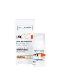 Bella Aurora CC Cream Creme Corretivo Antimanchas Tom Médio SPF50+ 30ml