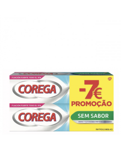 Corega Duo Creme Fixador Sem Sabor 2x40gr