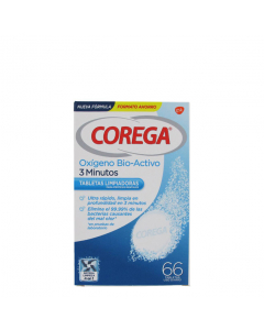 Corega Oxigênio Bio-Ativo Pastilhas Limpeza 66un.