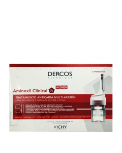 Dercos Aminexil Clinical 5 Ampolas Tratamento Antiqueda Mulher 21un.