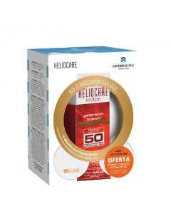 Heliocare Kit Color Gel Brown SPF50 Oferta Compacto Claro e Escuro 