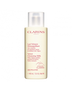 Clarins Lait Velours Démaquillant Leite Demaquilante Antipoluição 400ml