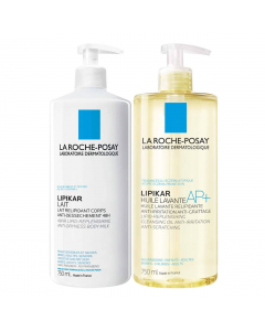 La Roche Posay Kit Lipikar Leite + Óleo Lavante AP+ 2x750ml