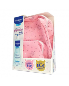 Mustela Bebé Gigantes Água de Limpeza Sem Enxaguar oferta Mochila Rosa