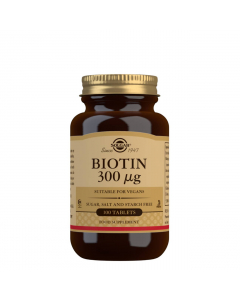 Solgar Biotina 300µg Suplemento Comprimidos 100unid.