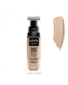 NYX Can't Stop Won't Stop Full Coverage Foundation Base Cor Alabaster 30ml