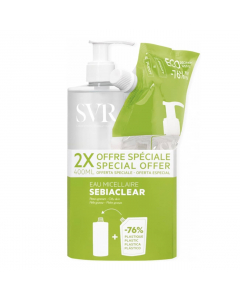 SVR Sebiaclear Kit Água Micelar Purificante 400ml + Recarga 400ml