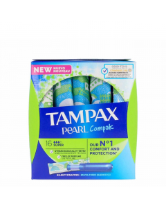 Tampax Pearl Compak Aborventes Internos Super com Aplicador 16un.