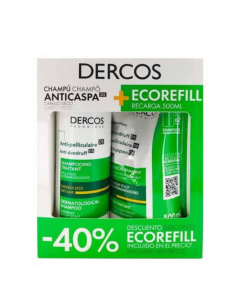 Dercos Pack Shampoo Anticaspa Seca 390ml + 500ml